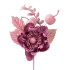 Twig MagicHome Christmas, with flower, pink, 22 cm