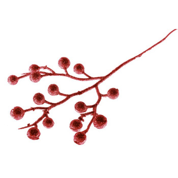 MagicHome Christmas twig, GliBerries. red, 28 cm
