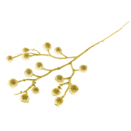 MagicHome Christmas twig, GliBerries. gold, 28 cm MagicHome Christmas twig, GliBerries. gold, 28 cm