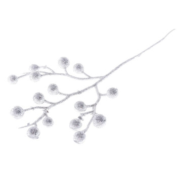 MagicHome Christmas twig, GliBerries. white, 28 cm