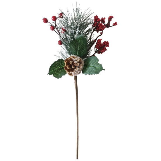 MagicHome Christmas twig, with arrows, red, 38 cm MagicHome Christmas twig, with arrows, red, 38 cm