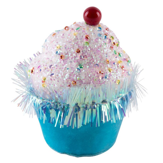 Decoration MagicHome Candy Line, muffin, blue, 7x7x11 cm, hanging Decoration MagicHome Candy Line, muffin, blue, 7x7x11 cm, hanging