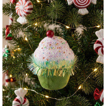 Decoration MagicHome Candy Line, muffin, green, 7x7x11 cm, hanging Decoration MagicHome Candy Line, muffin, green, 7x7x11 cm, hanging