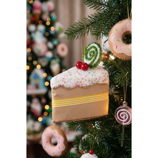 Decoration MagicHome Candy Line, cookie, brown, 13x9x15 cm, hanging Decoration MagicHome Candy Line, cookie, brown, 13x9x15 cm, hanging