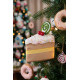 Decoration MagicHome Candy Line, cookie, brown, 13x9x15 cm, hanging Decoration MagicHome Candy Line, cookie, brown, 13x9x15 cm, hanging
