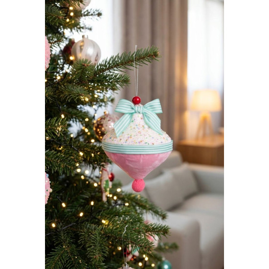 Украшение MаgiсHome Cаndy Line, розовое, 13х15 см, подвесное.