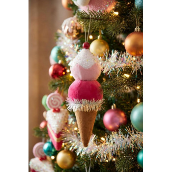 Decoration MagicHome Candy Line, ice cream, red, 16 cm, hanging Decoration MagicHome Candy Line, ice cream, red, 16 cm, hanging