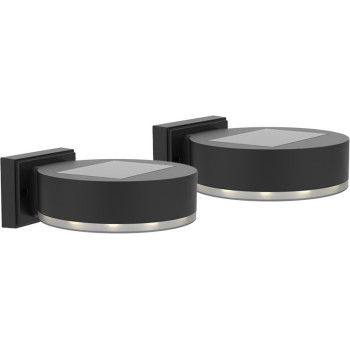 Solar lamp, wall/fence, 2pcs, 14x02x5,5cm