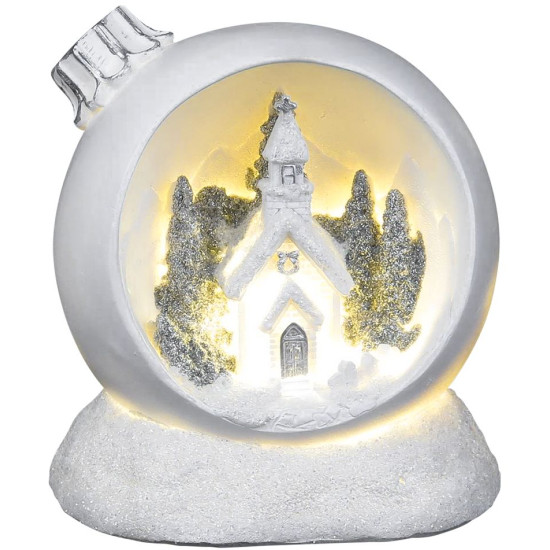 Decoration MagicHome Christmas, Christmas globe, LED warm white, polyresin, 2xAAA, interior, 10,50x9 Decoration MagicHome Christmas, Christmas globe, LED warm white, polyresin, 2xAAA, interior, 10,50x9