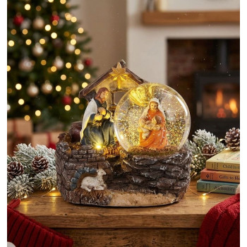 Decoration MagicHome Christmas, Betlehem, 2 LED warm white, 2xAAA, interior, 11x9,50x10 cm