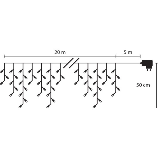 Christmas Light MagicHome Christmas Icicle, 800 LED cold white, icicle, simple lighting, 230 V, 50 H Christmas Light MagicHome Christmas Icicle, 800 LED cold white, icicle, simple lighting, 230 V, 50 H