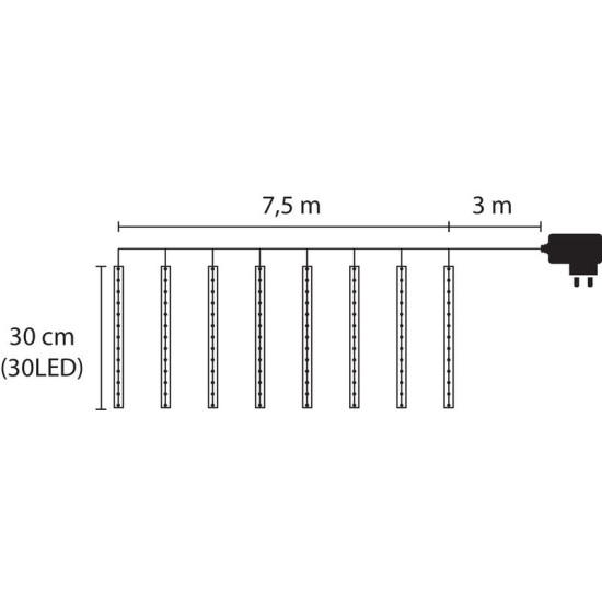 LED vanik MagiсHome Iсiсle, 720 LED, külm valge, 24 jääpurikat, koseefekt, 230 V, väli. LED vanik MagiсHome Iсiсle, 720 LED, külm valge, 24 jääpurikat, koseefekt, 230 V, väli.