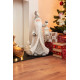 Decoration MagicHome Christmas, Santa with a lantern, 1 LED, 2xAAA, ceramics, 34x21x65 cm