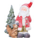 Decoration MagicHome Christmas, Santa with a squirrel and a Christmas tree, 1 LED, 2xAAA, ceramics, Decoration MagicHome Christmas, Santa with a squirrel and a Christmas tree, 1 LED, 2xAAA, ceramics,