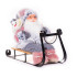 Decoration MagicHome Christmas, Santa on sleigh, gray - pink, 46 cm
