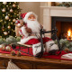 Decoration MagicHome Christmas, Santa on sleigh, red, 46 cm Decoration MagicHome Christmas, Santa on sleigh, red, 46 cm