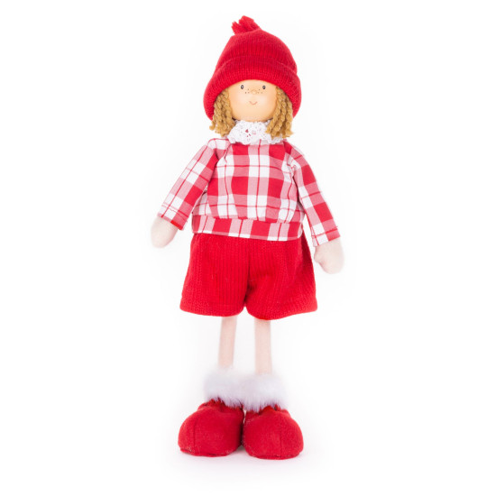 Decoration MagicHome Christmas, Boy in a checkered shirt, 32 cm Decoration MagicHome Christmas, Boy in a checkered shirt, 32 cm