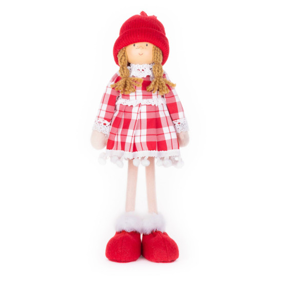 Jõulukuju MagicHome, Tüdruk ruudulises kleidis, 32 cm. Jõulukuju MagicHome, Tüdruk ruudulises kleidis, 32 cm.