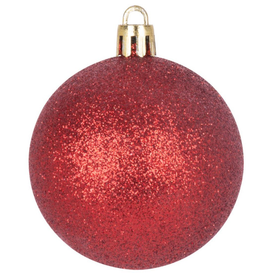 Globes MagicHome Christmas, 20 pcs, 6 cm, red, on the Christmas tree Globes MagicHome Christmas, 20 pcs, 6 cm, red, on the Christmas tree