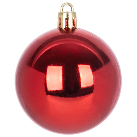Globes MagicHome Christmas, 20 pcs, 6 cm, red, on the Christmas tree Globes MagicHome Christmas, 20 pcs, 6 cm, red, on the Christmas tree