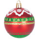 Globes MagicHome Christmas, 9 pcs, red - green, with decoration, on the Christmas tree, 6 cm