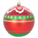 Globes MagicHome Christmas, 4 pcs, red - green, with ornaments, on the Christmas tree, 10 cm Globes MagicHome Christmas, 4 pcs, red - green, with ornaments, on the Christmas tree, 10 cm