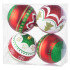 Globes MagicHome Christmas, 4 pcs, red - green, with ornaments, on the Christmas tree, 10 cm