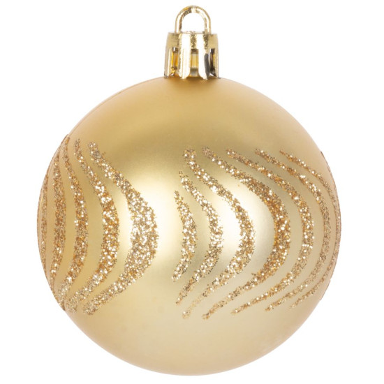 Globes MagicHome Christmas, set, 21 pcs, 6 cm, gold, tree topper, on the Christmas tree Globes MagicHome Christmas, set, 21 pcs, 6 cm, gold, tree topper, on the Christmas tree