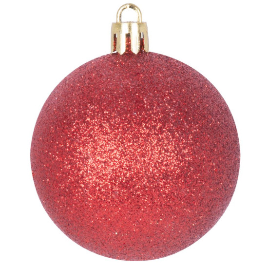 Globes MagicHome Christmas, set, 31 pcs, red, on the Christmas tree Globes MagicHome Christmas, set, 31 pcs, red, on the Christmas tree