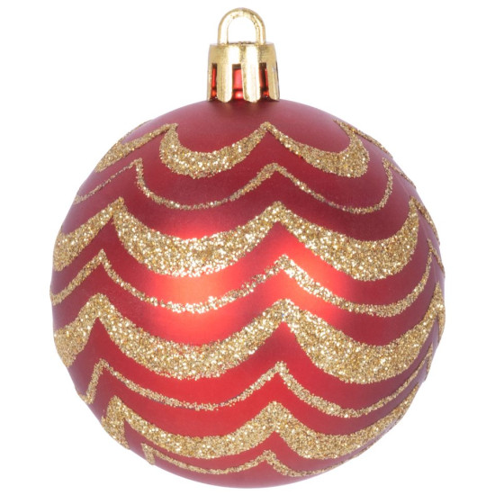 Globes MagicHome Christmas, set, 31 pcs, red, on the Christmas tree Globes MagicHome Christmas, set, 31 pcs, red, on the Christmas tree
