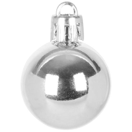 MagicHome jõulupallid, pakend. 12 tk, 3 cm, hõbedane, jõulupuu jaoks