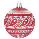 Globes MagicHome Christmas, 8 pcs, 6 cm, red with white ornament, on the Christmas tree