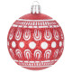 Globes MagicHome Christmas, 8 pcs, 6 cm, red with white ornament, on the Christmas tree