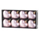 Decoration MagicHome Christmas, 8 pcs, 6 cm, hearts, pink, for the Christmas tree