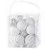 Globes MagicHome Christmas, 31 pcs, white - silver, mix, on the Christmas tree, 6-3 cm