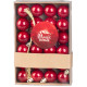 Gloobused MagicHome Christmas, 24 tk, komplekt, punane, jõulupuul, 3 cm Gloobused MagicHome Christmas, 24 tk, komplekt, punane, jõulupuul, 3 cm