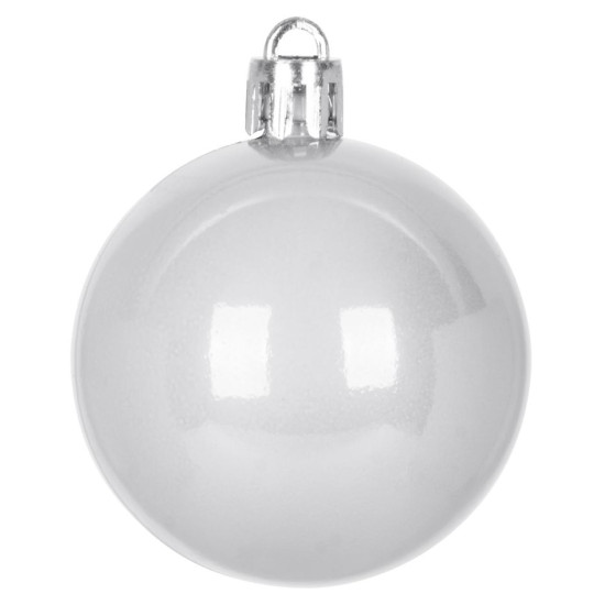 Globes MagicHome Christmas,10 pcs, white, on the Christmas tree, 5 cm