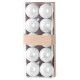 Globes MagicHome Christmas,10 pcs, white, on the Christmas tree, 5 cm