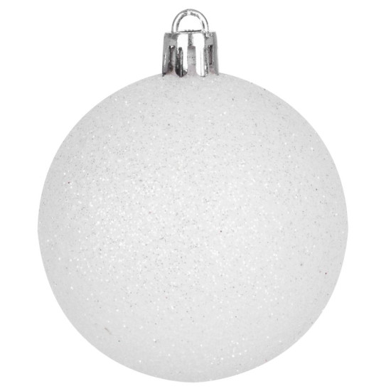 Globes MagicHome Christmas,10 pcs, white, on the Christmas tree, 6 cm Globes MagicHome Christmas,10 pcs, white, on the Christmas tree, 6 cm