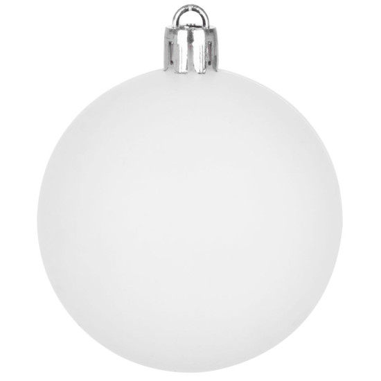 Globes MagicHome Christmas,10 pcs, white, on the Christmas tree, 6 cm Globes MagicHome Christmas,10 pcs, white, on the Christmas tree, 6 cm
