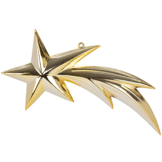 Decoration MagicHome Christmas, 1 pcs, 23 cm, comet, gold, for the Christmas tree Decoration MagicHome Christmas, 1 pcs, 23 cm, comet, gold, for the Christmas tree