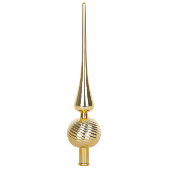 Decoration MagicHome Christmas, 1 pcs, 28 cm, tree topper, gold, for the Christmas tree Decoration MagicHome Christmas, 1 pcs, 28 cm, tree topper, gold, for the Christmas tree