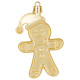 Decoration MagicHome Christmas, set, 12 pcs, 8 cm, gingerbread man, gold, for the Christmas tree