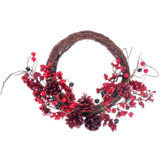 Garland MagicHome Christmas, made from wicker, evergreen, 37x32x11 cm Garland MagicHome Christmas, made from wicker, evergreen, 37x32x11 cm