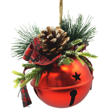 Jõulukaunistus MagicHome christmas, kelluke, 08x08x10 cm, punane