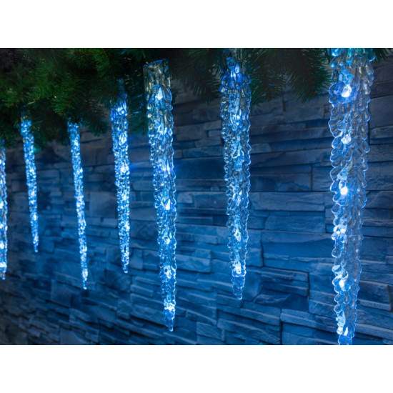 Christmas Light MagicHome Christmas Icicle, 65 LED ice blue, 8 functions, 230 V, 50 Hz, IP44, exteri