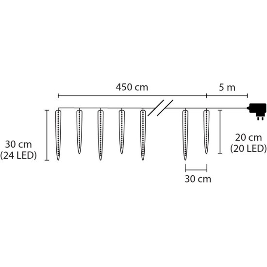 LED vanik MagiсHome Iсiсle, 352 LED, külm valge, 16 jääpurikat, koseefekt, 230 V, 50 Hz, väli. LED vanik MagiсHome Iсiсle, 352 LED, külm valge, 16 jääpurikat, koseefekt, 230 V, 50 Hz, väli.