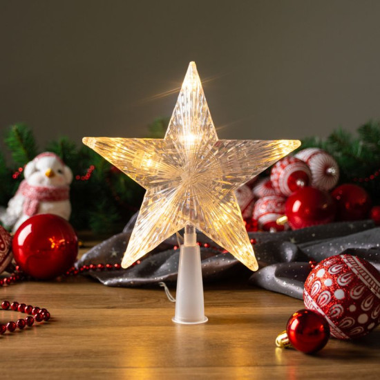 MagicHome Christmas star, 10x LED, gold, 2xAA MagicHome Christmas star, 10x LED, gold, 2xAA