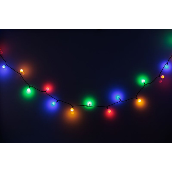 Цепочка MagicHome Christmas Cherry Balls, 100x многоцветный светодиод, IP44, 8 функций, освещение, длина - 9,90 м