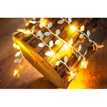 Цепочка MagicHome Christmas Leafdeco, 20x mLED теплый белый, 2xAA, IP 20, внутреннее, освещение, L-1,90 м